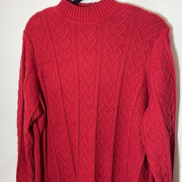 Torrid 2 ❤️ MOCK NECK MINI DRESS - CABLE KNIT HEART RED - Picture 7 of 8